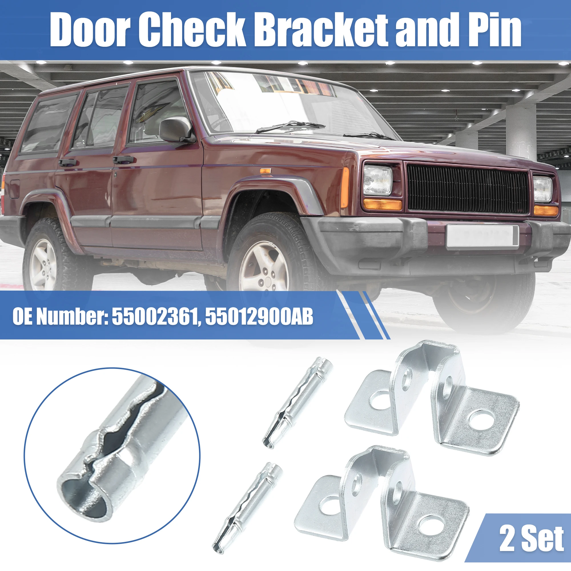 X Autohaux Retén de puerta 55002361 para Jeep Cherokee 1984-2001 - imagen 2