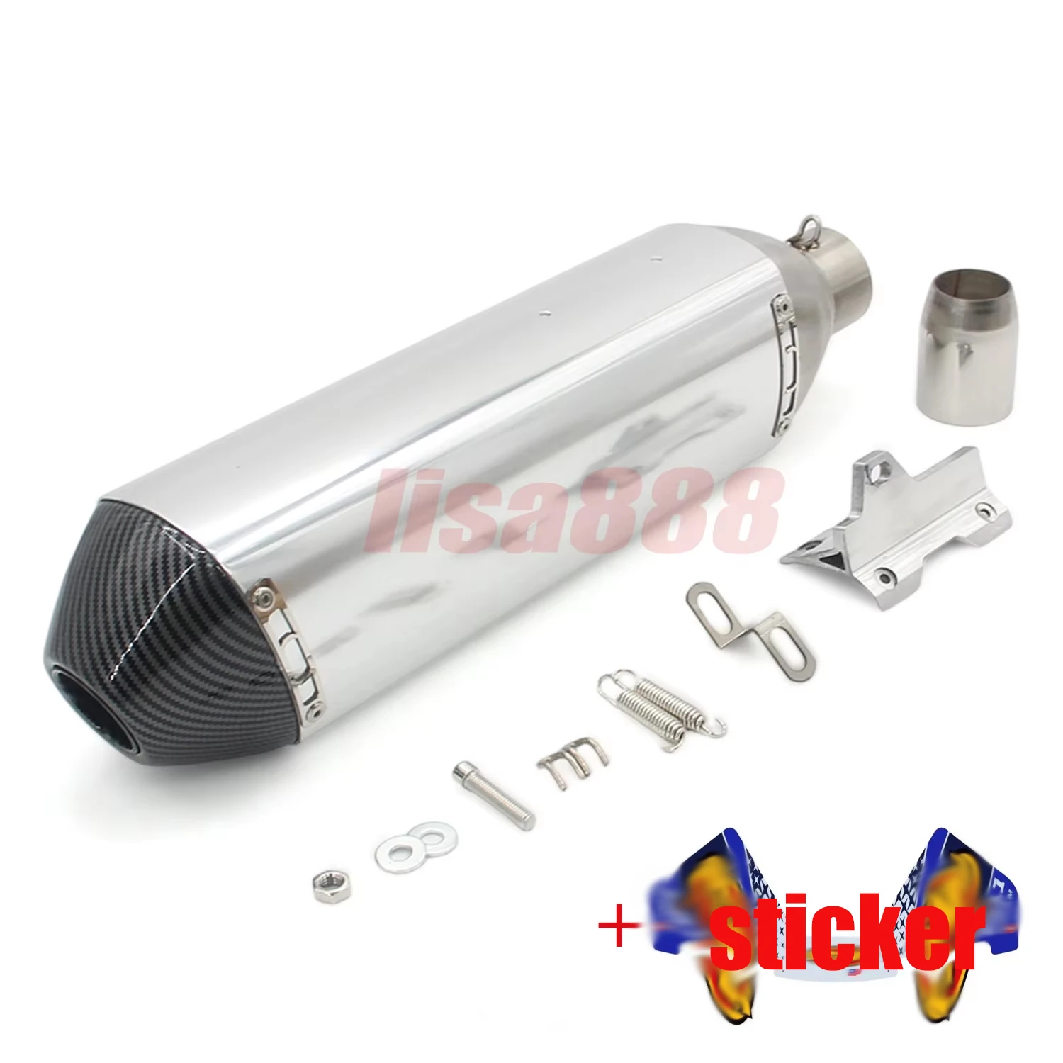 Silenciador de escape FMF 4T universal para moto con DB Killer - imagen 2