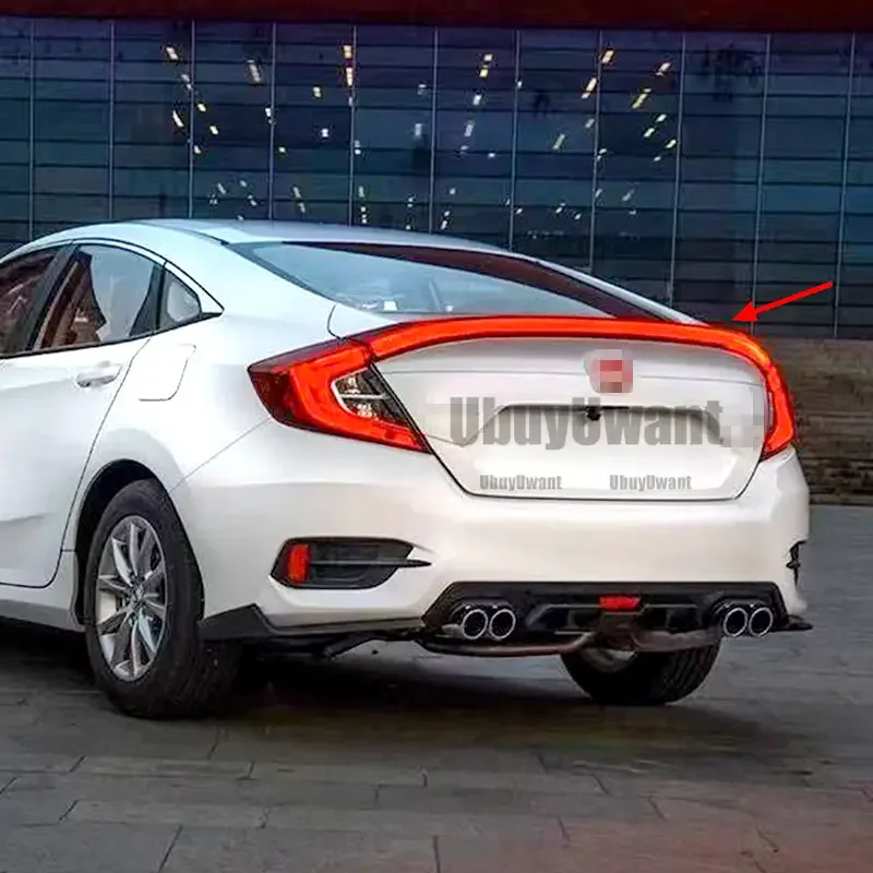 Alerón LED ABS luz de freno trasero para Honda Civic 2016-2017 - imagen 3