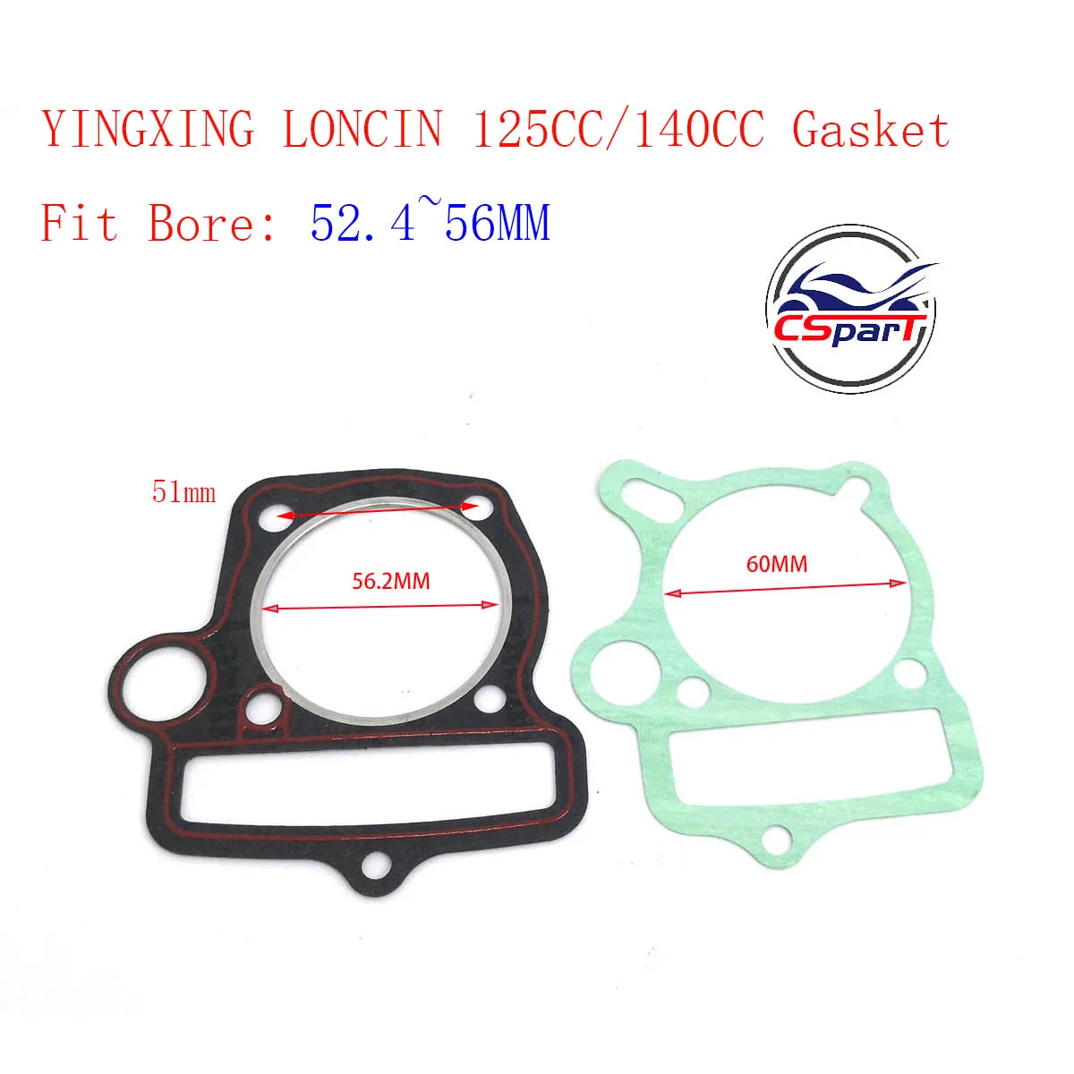 Kit de segmentos de pistón YX140 140 cc 56 mm – Pit Bike YinXiang - imagen 4