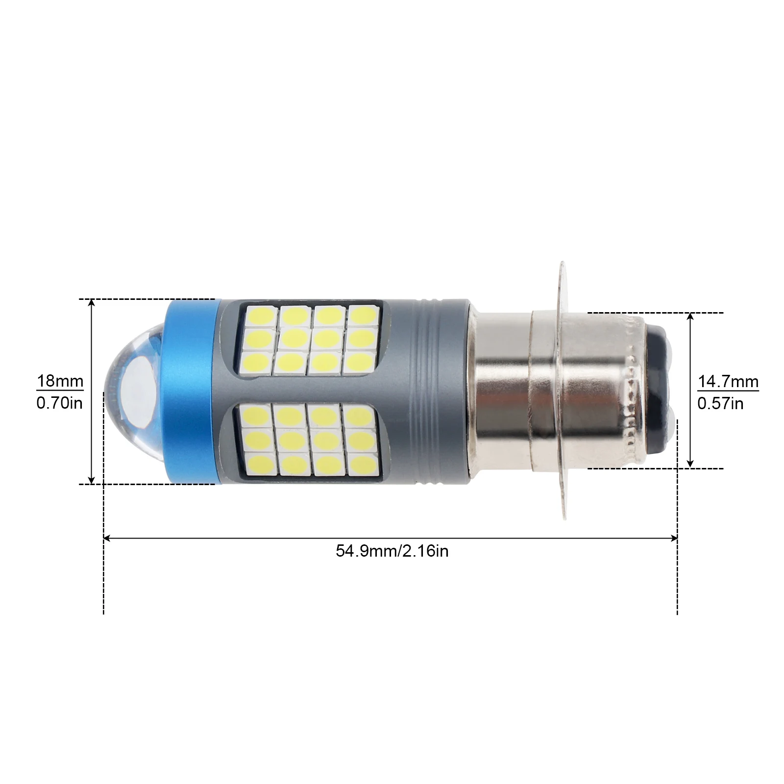 Bombilla LED P15D para Moto – Luz Alto/Bajo 1200LM Faro Delantero - imagen 2