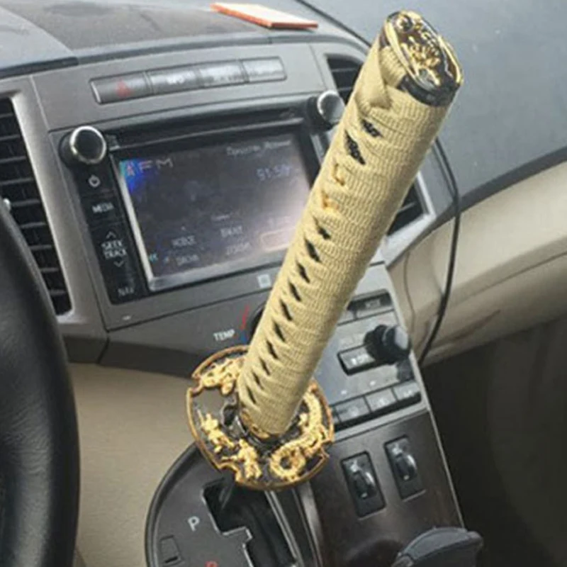 Pomo de cambio Katana Samurai dorado para coche - imagen 2