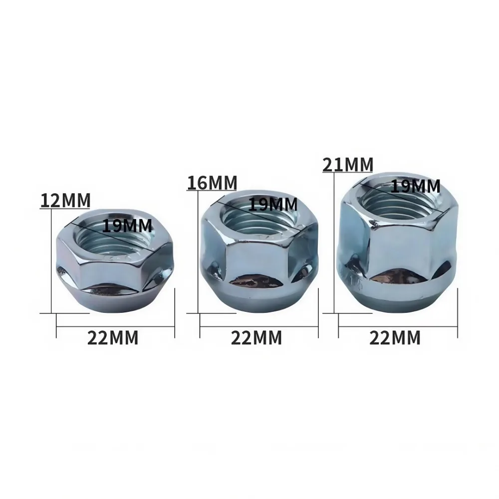 Kit tornillos tuercas rueda universales M12-M14 – Hex 19mm - imagen 2