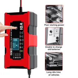 Cargador de batería inteligente con pantalla LCD