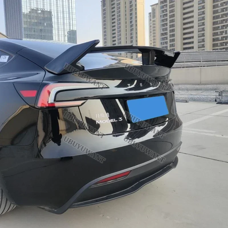Alerón de maletero ABS negro brillante carbono para Tesla Model 3 - imagen 3