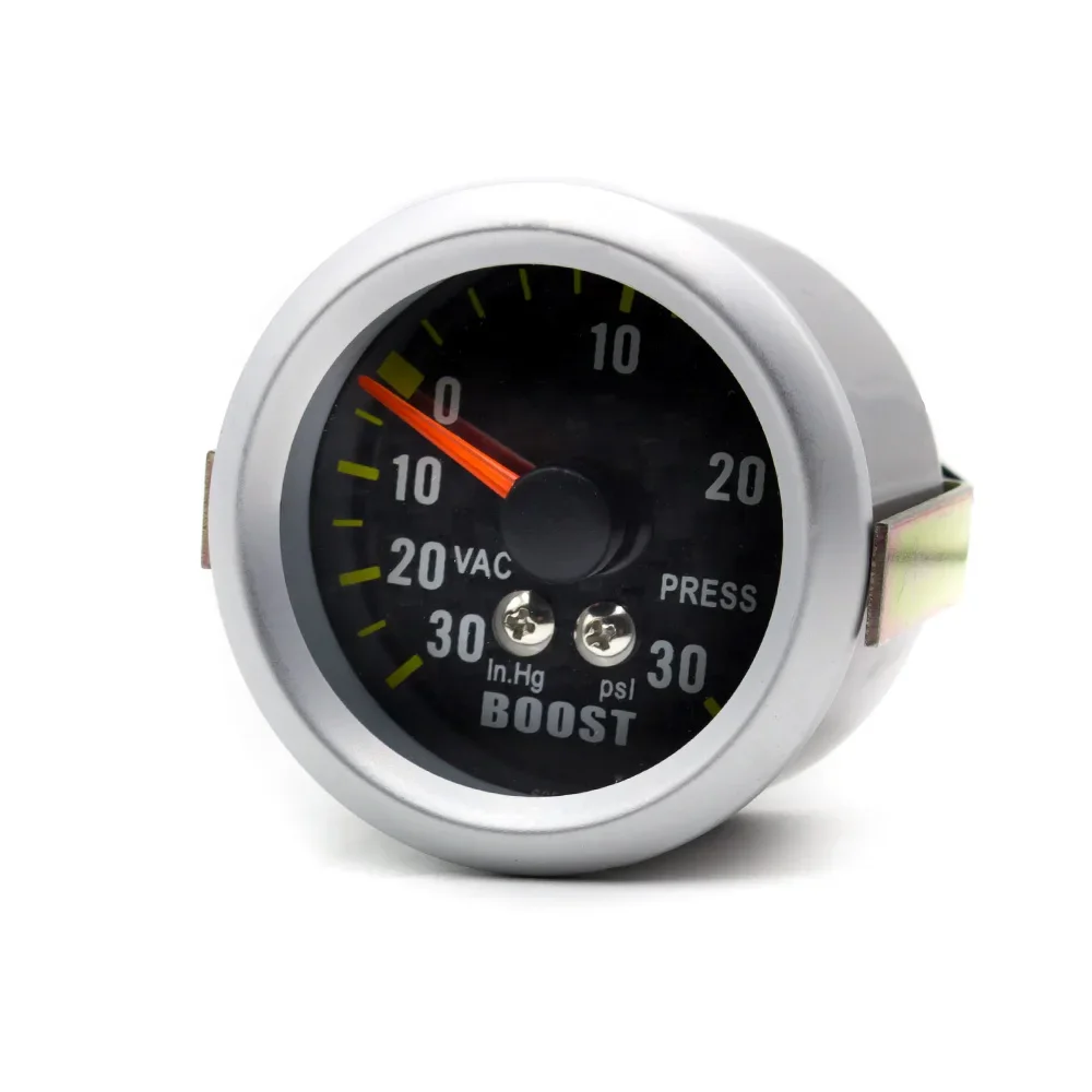 Reloj de presión de turbo ahumado 52 mm 12 V, puntero PSI - imagen 2
