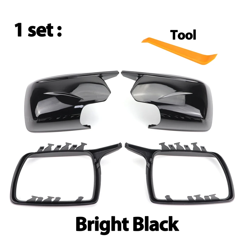 Carcasas de retrovisor M Look negro brillante BMW X3 E83 2003-2010 - imagen 4
