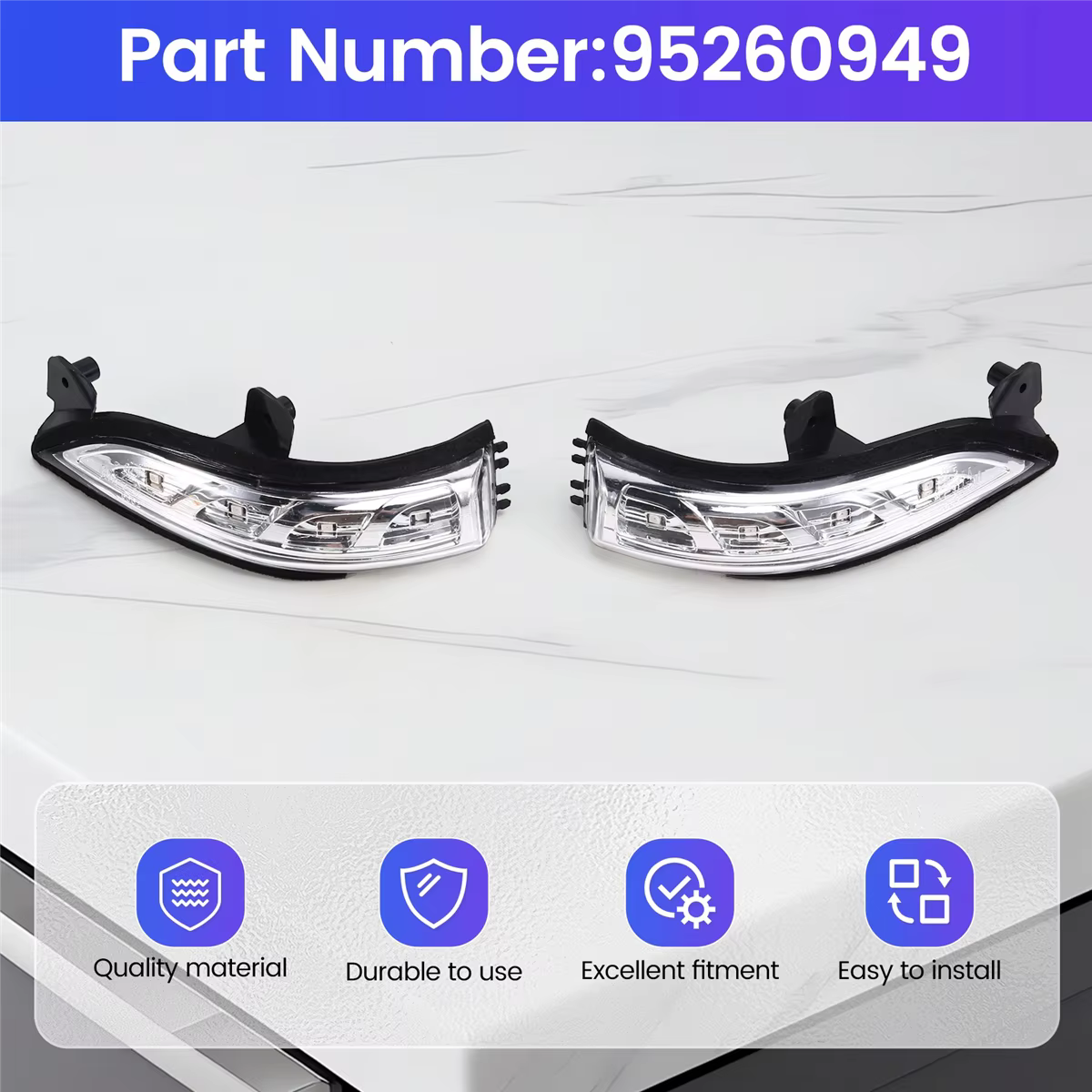 Luz intermitente de retrovisor 95260949 para Chevrolet Spark 2011-2017