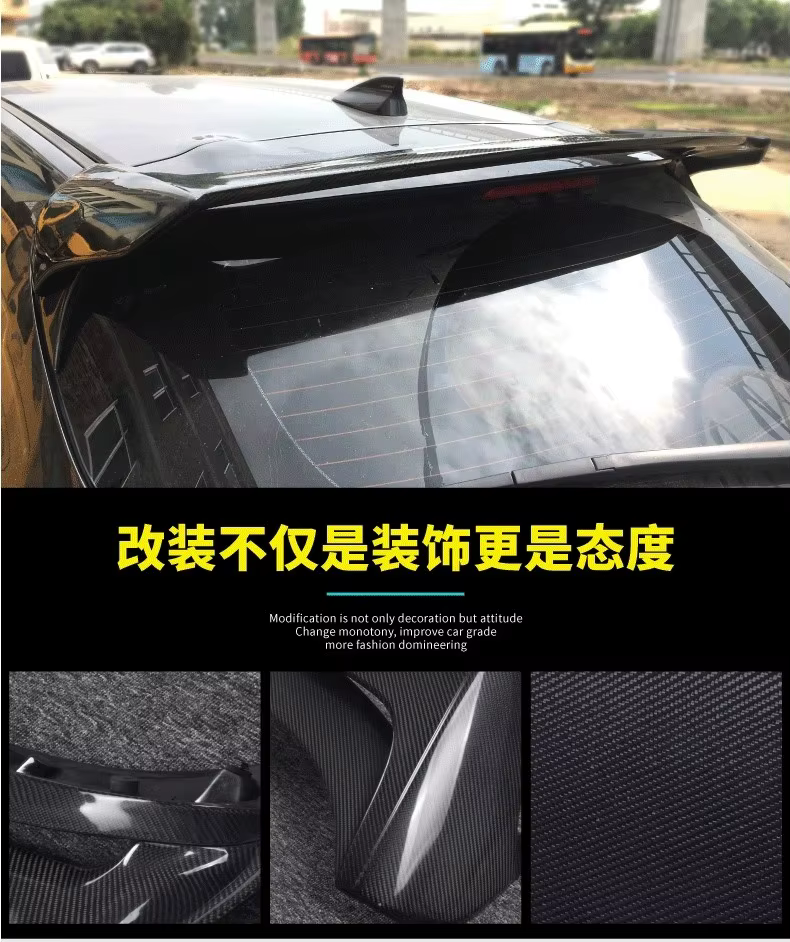 Alerón de techo de carbono para Mazda3 hatchback 2014-2020 - imagen 5
