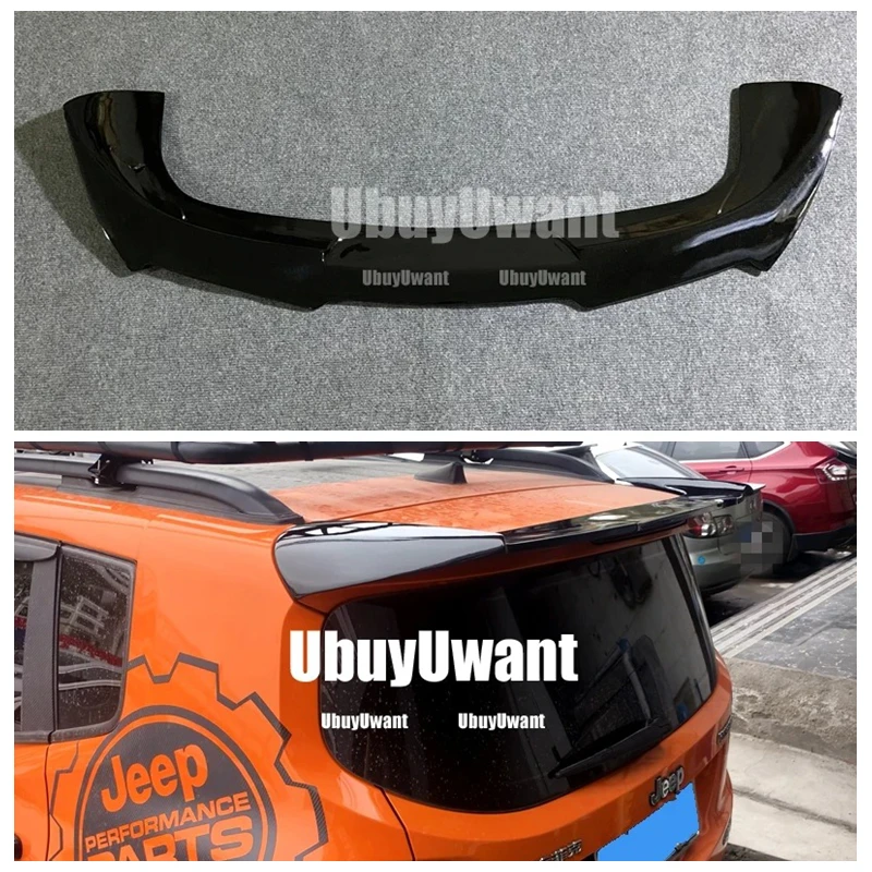 Alerón trasero de techo FRP negro mate para Jeep Renegade 2016-2023