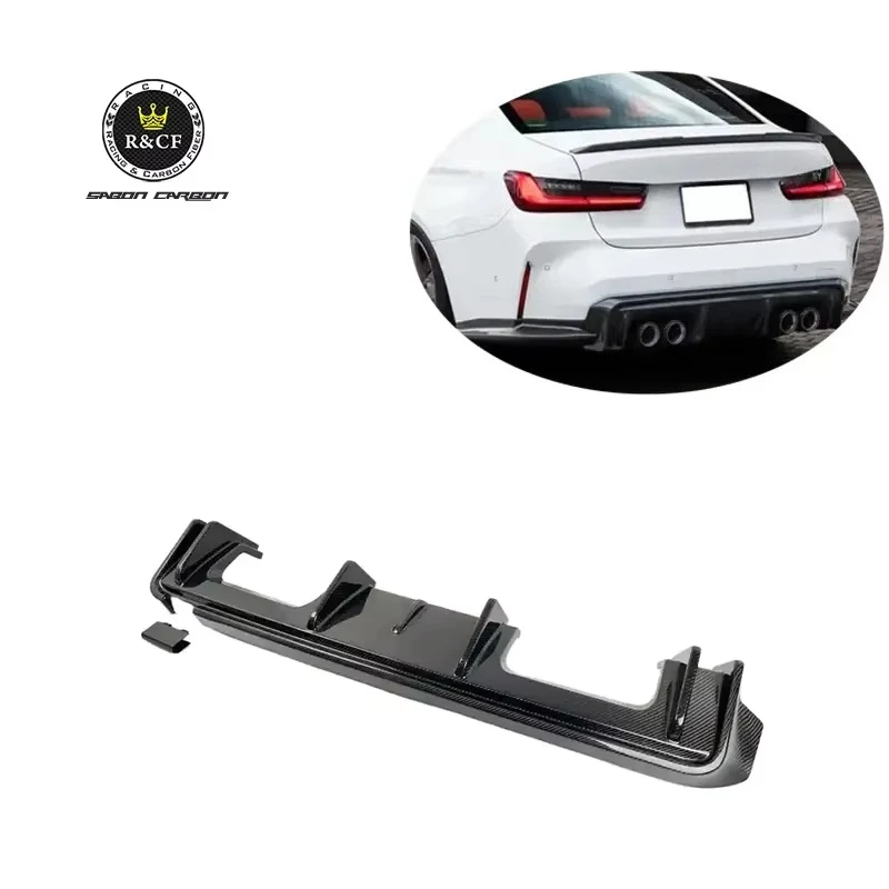 Difusor trasero de fibra de carbono para BMW M3 G80 y M4 G82 - imagen 2