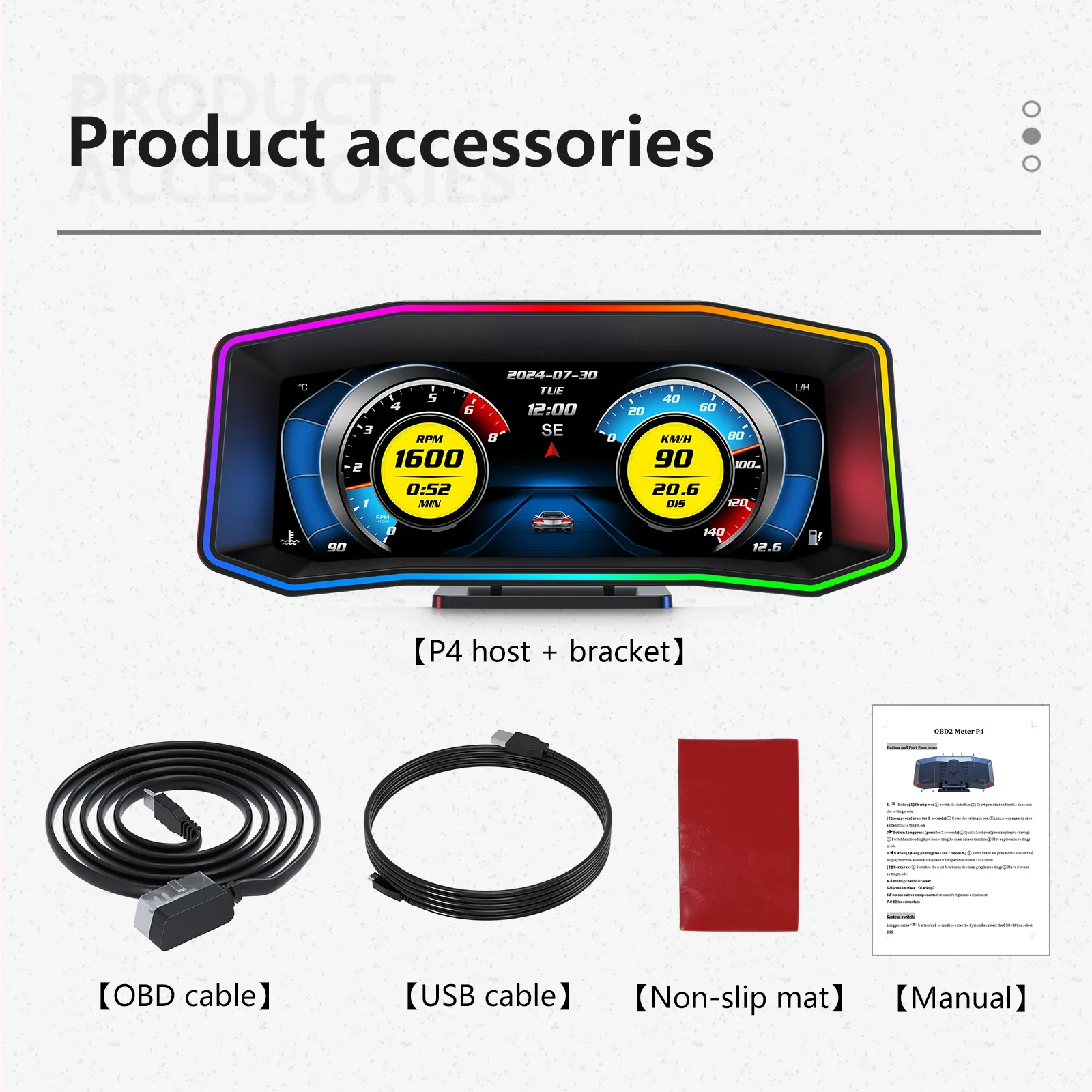 AD Pantalla HUD con OBD y GPS dual, alarma y ordenador a bordo - imagen 4