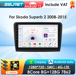 Autoradio 2DIN CarPlay/Android Auto para Skoda Superb B6 2008-2015