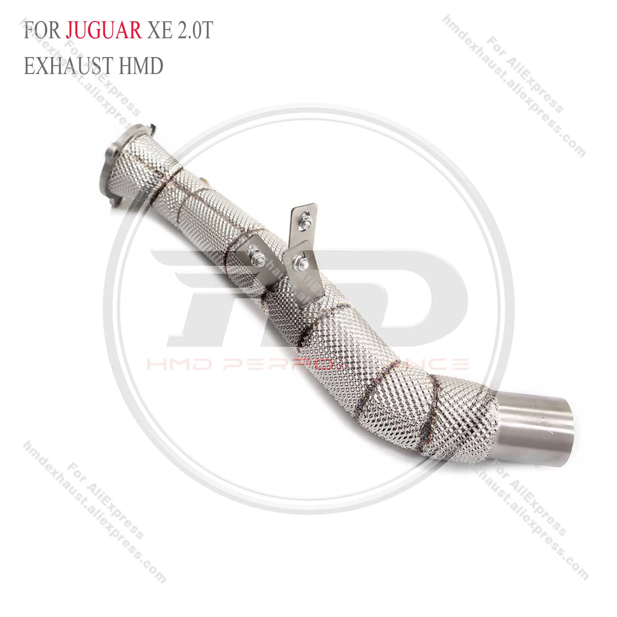 Tubo de bajada HMD Jaguar XE 2.0T – alto flujo con protector térmico - imagen 5