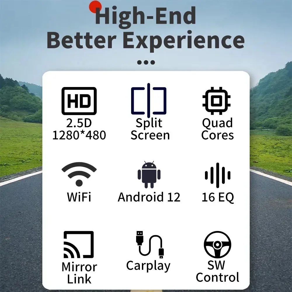 Autoradio inalámbrico Carplay 6,86 "1Din Radio Android Multimedia para coche Toyota Carina Corona 1992-2000 unidad principal estéreo GPS - imagen 4