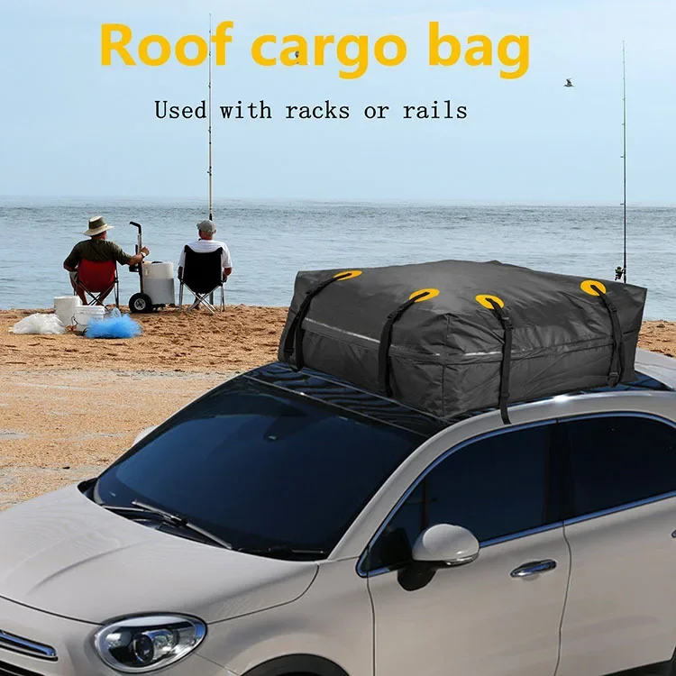 Bolsa de techo para coche 500D impermeable con marco plegable