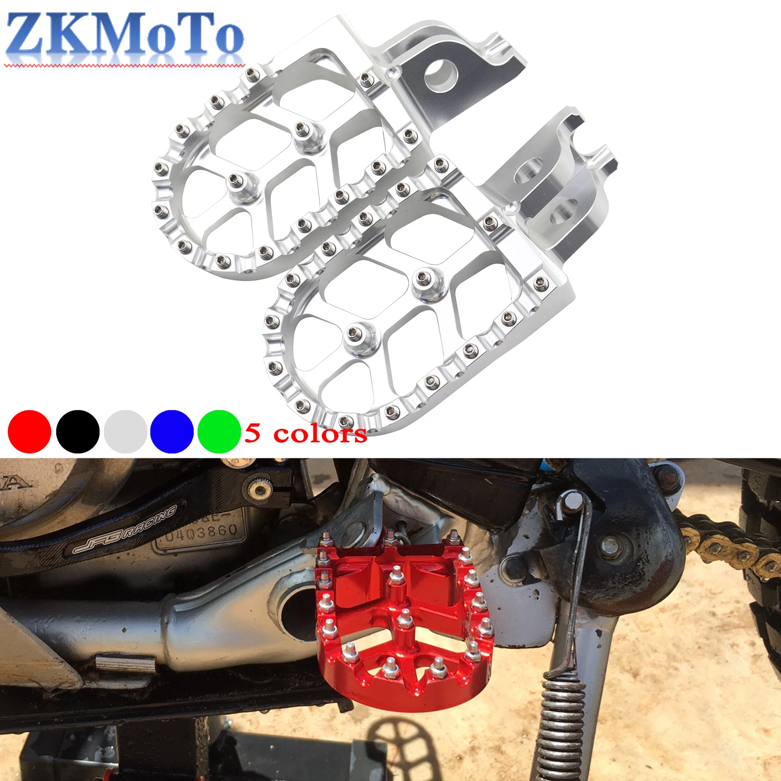 Reposapiés CNC estriberas Kawasaki KX450F KX250F 2006-2022