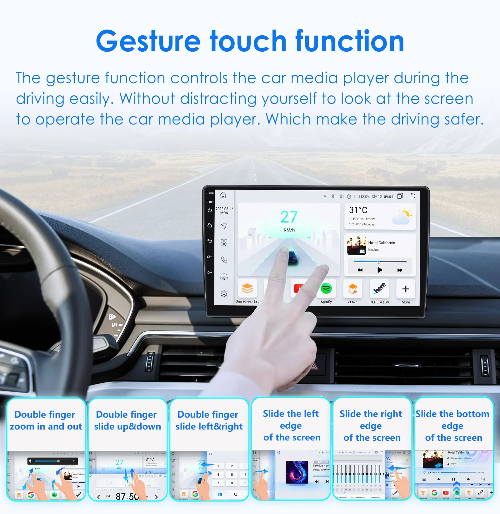 Radio 2 DIN Hizpo CarPlay/Android Auto para Suzuki Swift 2005-2010 - imagen 4