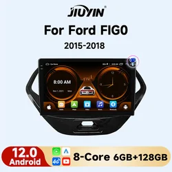 Radio Android 9" Ford FIGO 2015-2018 GPS Carplay cámara trasera