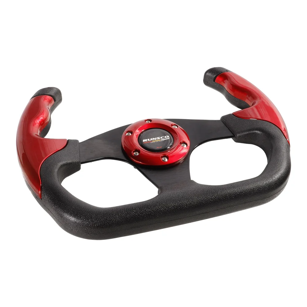 Volante de deriva plano Sport Racing de 13 pulgadas y 330 mm tipo D PU universal PCD = 70 mm - imagen 4