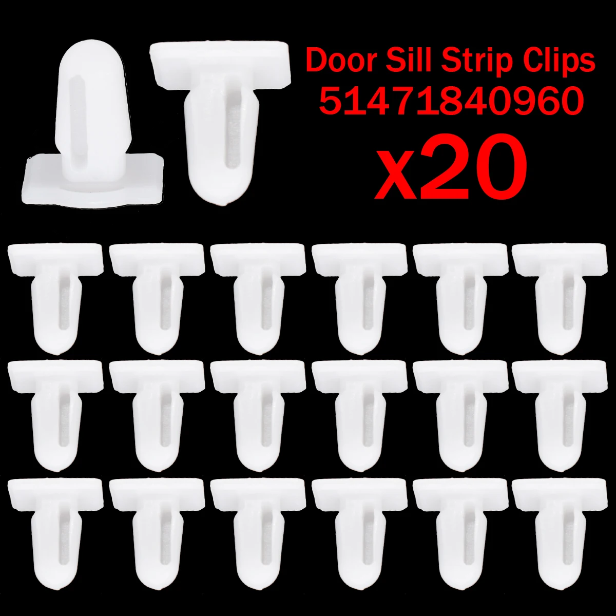 51471840960 Clips embellecedor alféizar puerta – BMW Serie 3/5/7