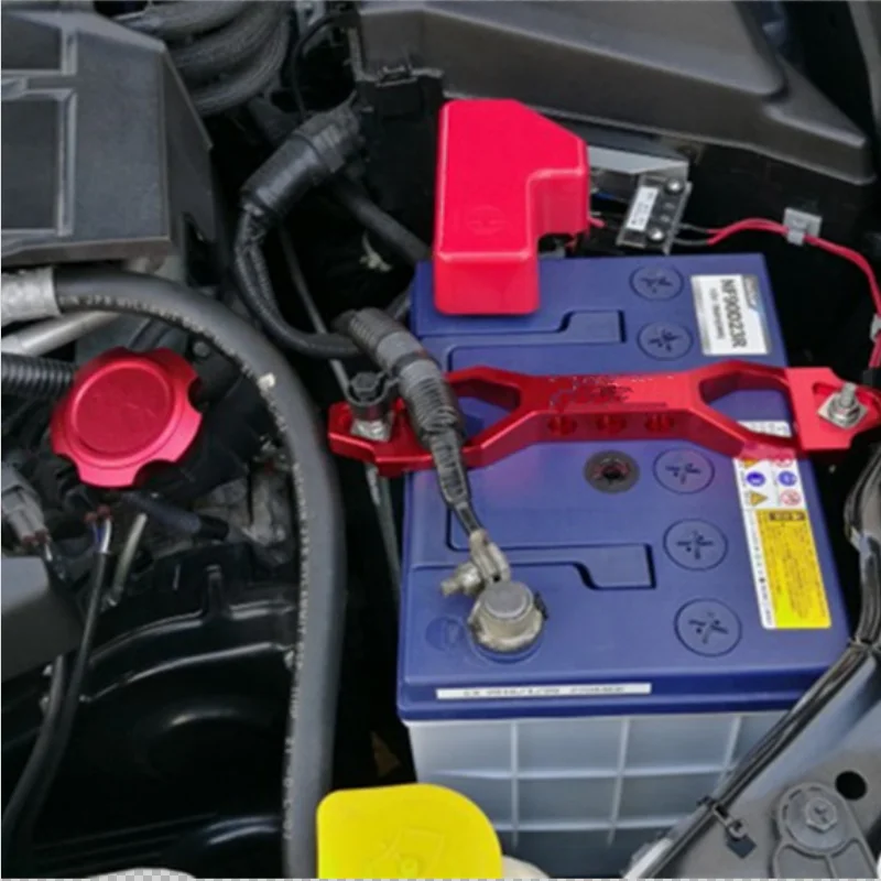 Soporte de batería de aluminio Billet 140-190mm universal para coche - imagen 3