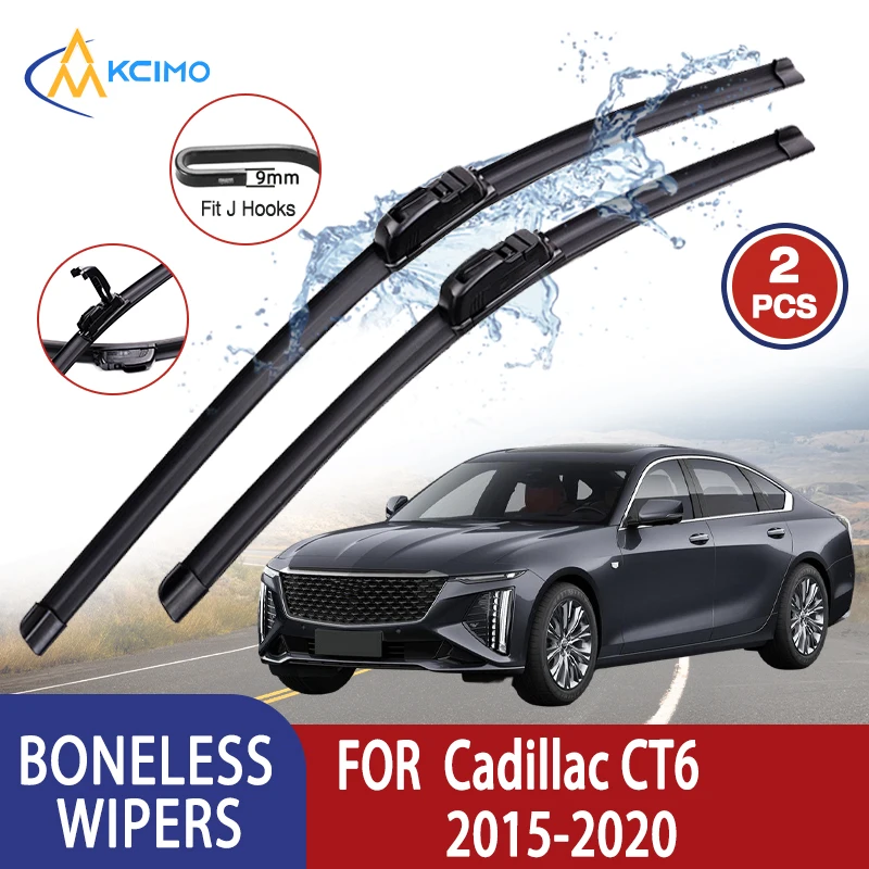 Limpiaparabrisas Kcimo para Cadillac CT6 2015-2020, escobillas planas