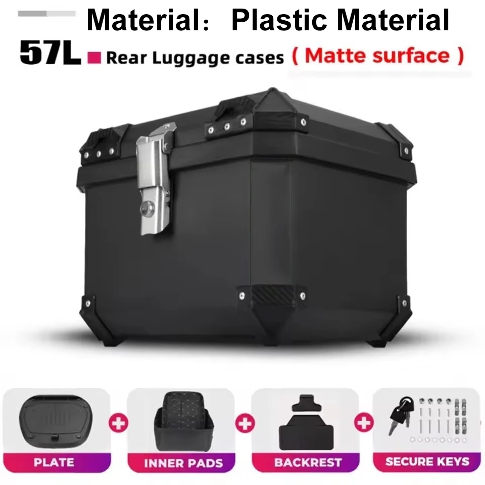 Maletero superior 57L (negro mate)