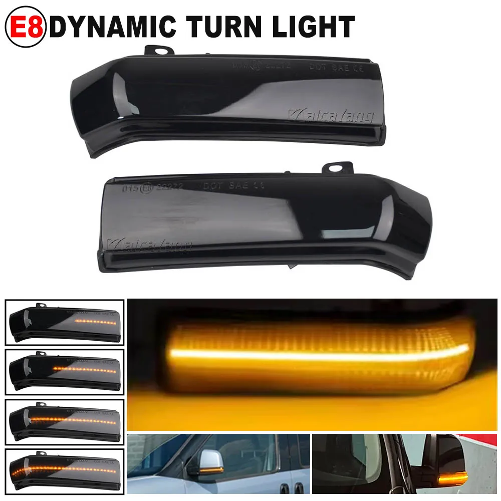 Intermitente LED dinámico ahumado para espejo – Fiat Doblò II
