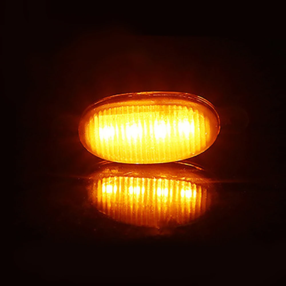 4 unids/set de luz LED para parrilla de coche, parrilla para vehículo todoterreno, rejilla de luz amarilla pequeña, luz Universal para camioneta Raptor - imagen 4