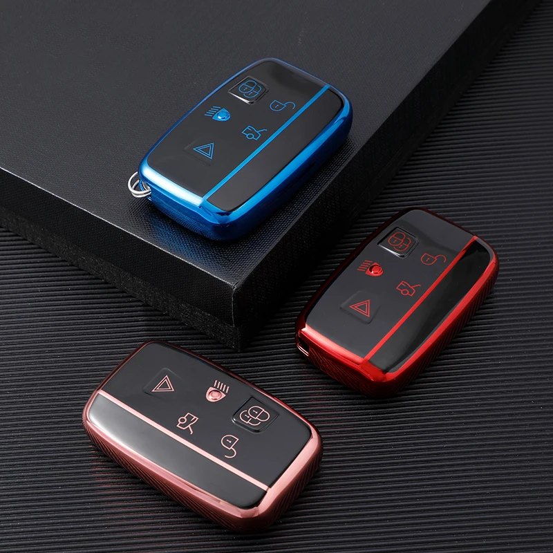 Funda suave de TPU para mando a distancia de coche, carcasa con soporte para Land Rover Range Rover Sport Evoque Freelander para Jaguar XF XJ XE XJL XFL - imagen 4