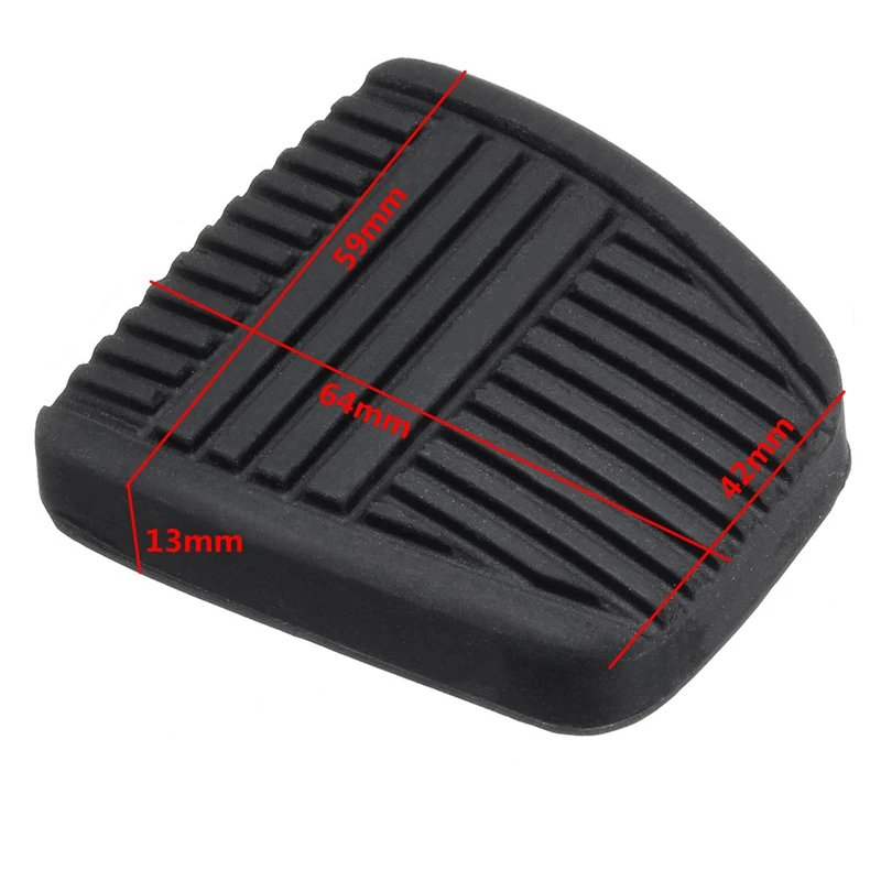 Toyota 31321-14020/14010 Almohadilla de pedal goma negra para embrague - imagen 2