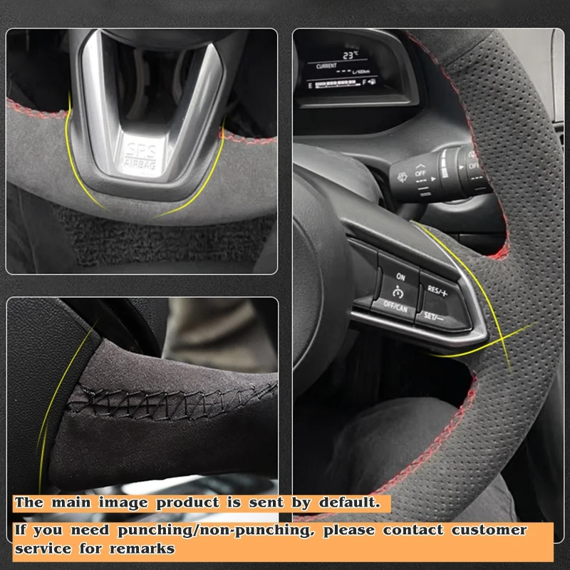 Funda de cuero para volante Ford Fusion Mondeo Edge 2013-2016 - imagen 2