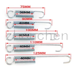 Resorte de soporte de 75mm, 90mm, 100mm, 110mm, 125mm para CRF50 TTR Lifan YX Zongshen SSR Dirt Pit Bike