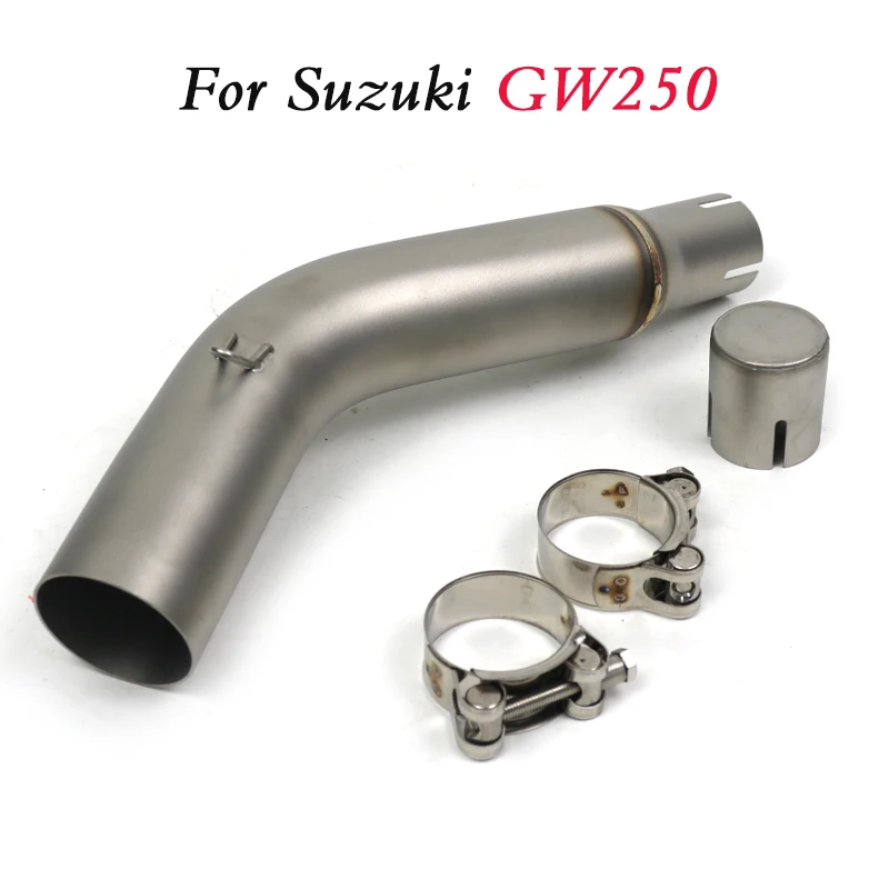 Tubo de enlace modificado escape acero inoxidable Suzuki GW250 GW250F