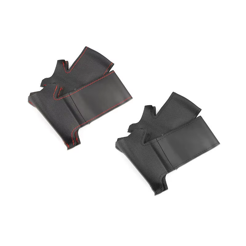 Costurado a mano para Audi A2 (8Z) A3 (8L) A4 (B5 B6) A6 (C5) A8 D2 S4 embellecedor de cubierta de volante de cuero perforado de microfibra para coche - imagen 2