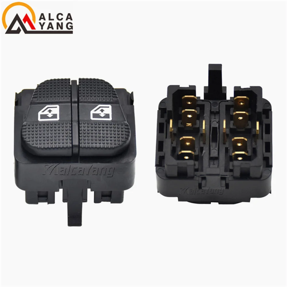 Interruptor de ventanilla eléctrica para VOLKSWAGEN Golf 1992 1993 1994 1995 1996-1998 interruptor de Control de ventana piezas de automóvil retroiluminación LED verde