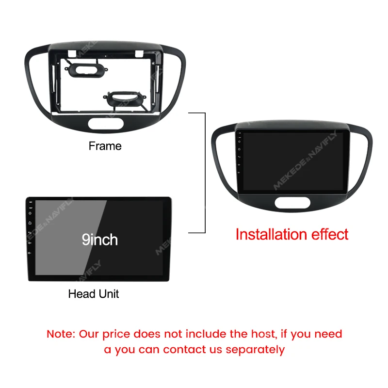 Marco autorradio MEKEDE 9 pulgadas para Hyundai i10 2007-2013 - imagen 4