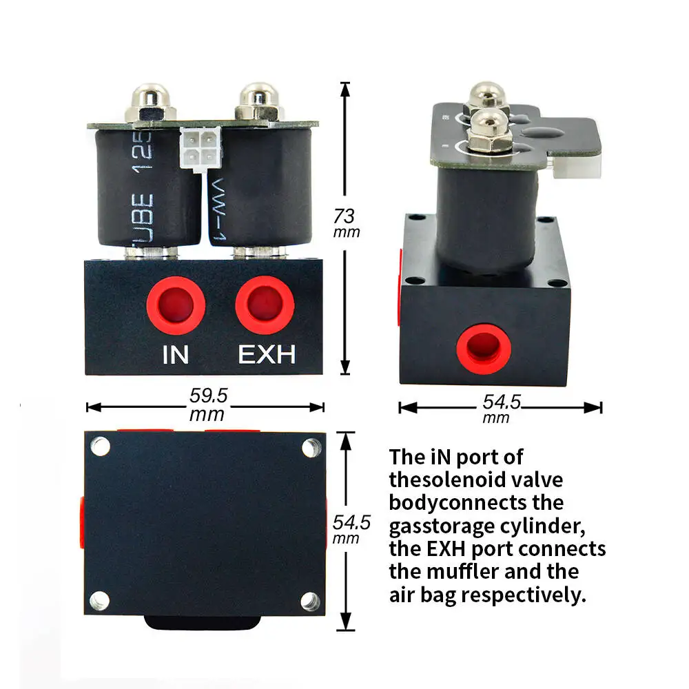 Controlador de Suspensión Neumática 1 Vía con Manómetro 2 En 1 - imagen 2