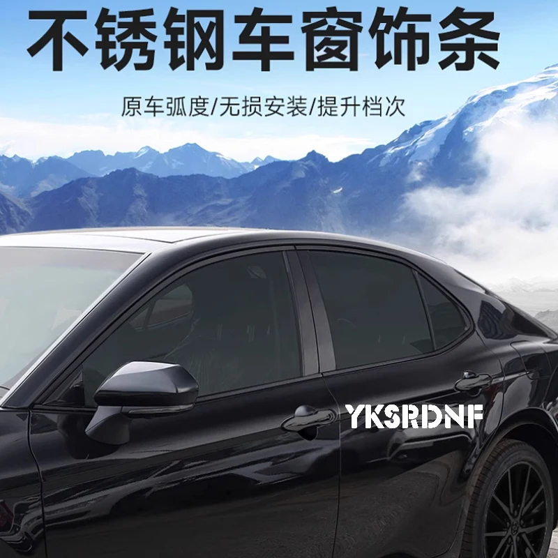 Tira sellado ventana negra acero inoxidable – Toyota Camry 2018-2023 - imagen 2