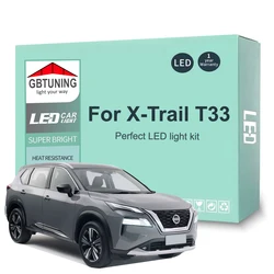 Kit de bombillas LED para Interior Canbus, 12 Uds., para todos los nuevos Nissan x-trail Xtrail X Trail T33 2022 2023 2024, lámpara para maletero de lectura de coche