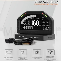 Sensor O2 sonda lambda universal wideband narrowband pantalla LCD racing 7 colores