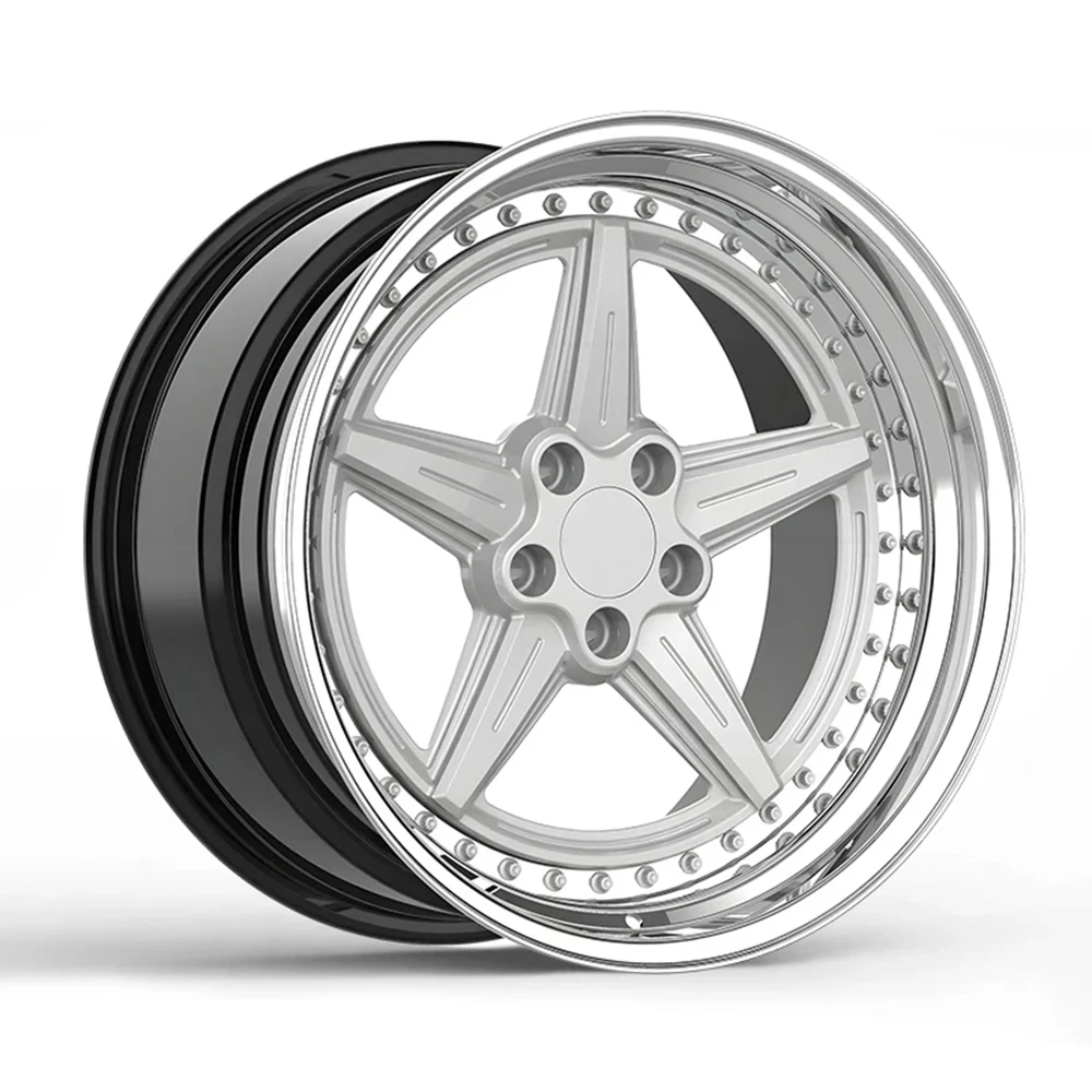 Para OEM personalizado 18 19 20 21 22 pulgadas réplica llantas de ruedas de coche de aleación forjada de 3 piezas