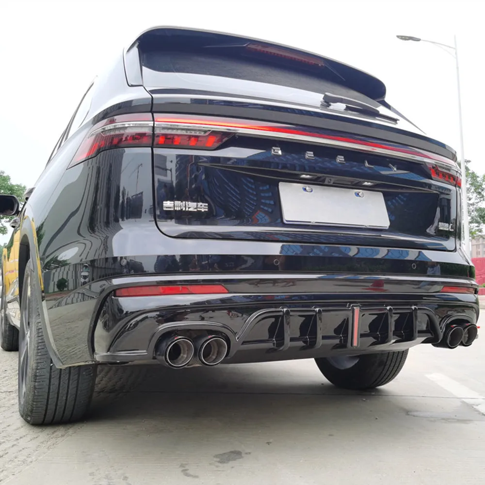 Para Geely Xingyue L Monjaro 2021-2024 difusor de parachoques trasero de coche divisor alerón doble salida tubo de escape accesorios parte - imagen 3