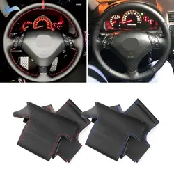 Funda de volante trenzada de cuero 3 radios para Honda Accord 2003-2005