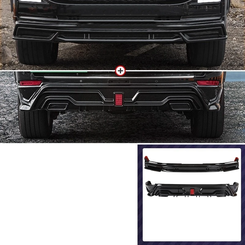 Labio delantero trasero con luces para tanque 500, Kit de carrocería negro de nuevo estilo modificado, alerón para coche, accesorios para automóvil - imagen 4