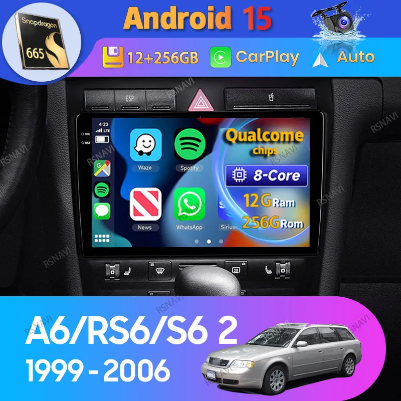 Autoradio Android Carplay GPS Audi A6 C5 S6 RS6