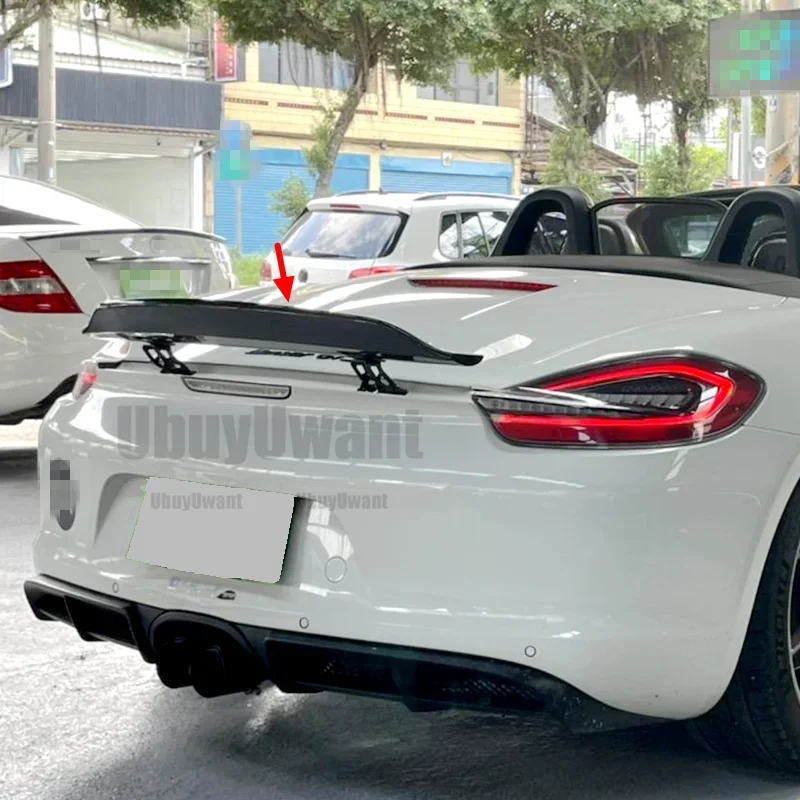 Alerón Trasero Porsche Boxster 981 Fibra Carbono Negro 2013-2016 - imagen 5