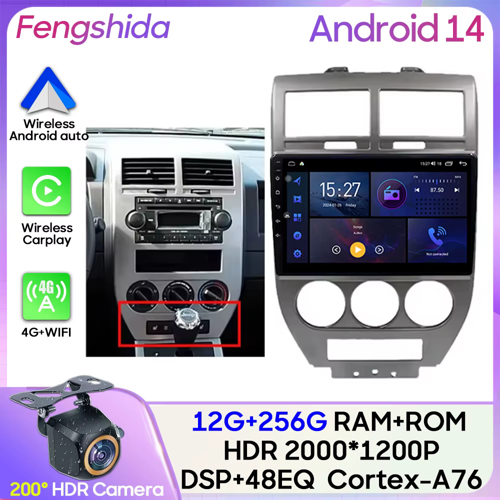 Radio multimedia GPS para Jeep Compass y Patriot 2006-2010
