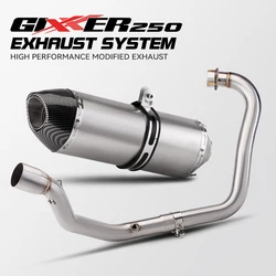 Silenciador slip on Gixxer 250 – escape deportivo tubo medio